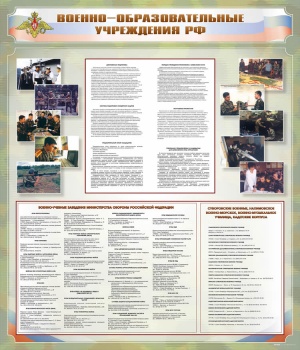 Стенд "Военно-образовательные учреждения РФ"