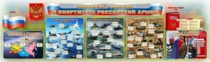 Настенное полотно "Символы России и вооружение Российской армии"